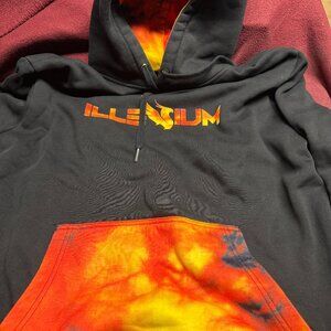Illenium Hoodie Unisex XXL Black With Phoenix Fire Flames EDM Rave Merch